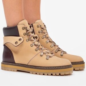 Hiking Bootie in Sabbia & Natural Calf